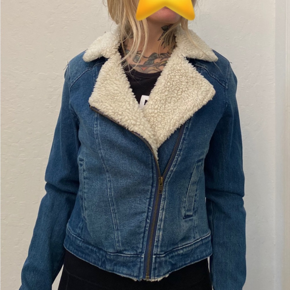 Denim Sherpa jacket XS